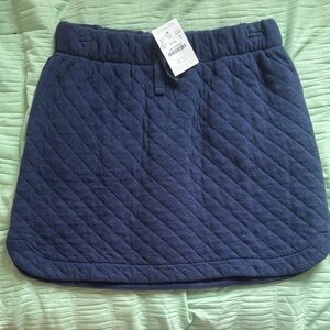 Navy Quilted Girls Skirt
